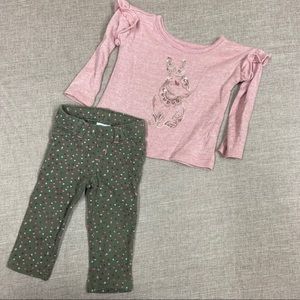 Children’s Place Bunny Top Polka Dot Jeggings